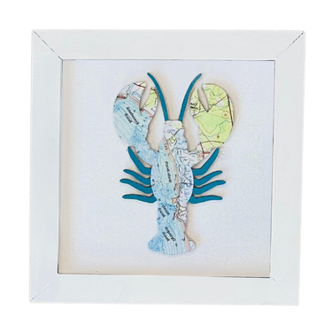 Wells Maine Lobster, White Wood Frame
